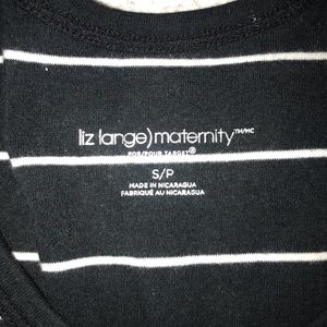 Black and white maternity shirt